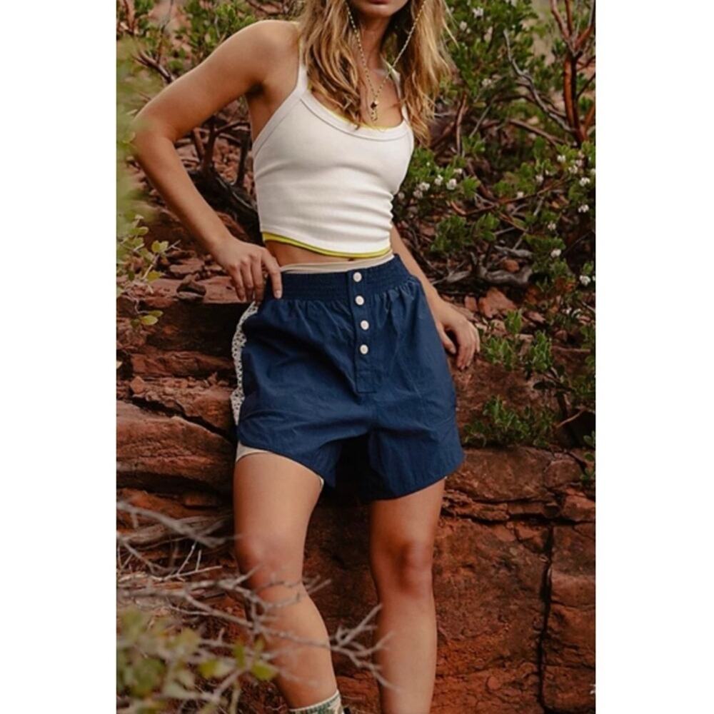 Free People Underdog Shorts in Midnight Navy